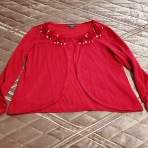 Covington red shrug Size L